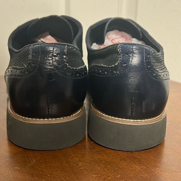 ?? STACY ADAMS  Baxley Oxford Derby Wingtip Shoes - Ink Blue - Sz‎ 13M - EUC main image 14
